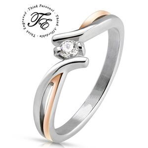 Women's Rose Gold Twist Wedding Ring - Gold Twist Engagement Ring For Girl's